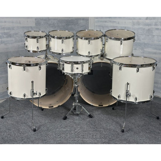 Yamaha Stage Custom Birch 9pc Drum Set (24" Double Bass) Classic White - Drum Center Of Portsmouth