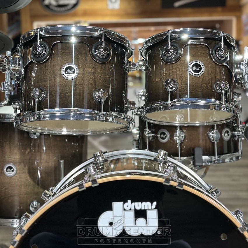 DW DWe 5pc Complete Electronic/Acoustic Drum Set Curly Maple Burst - Drum Center Of Portsmouth