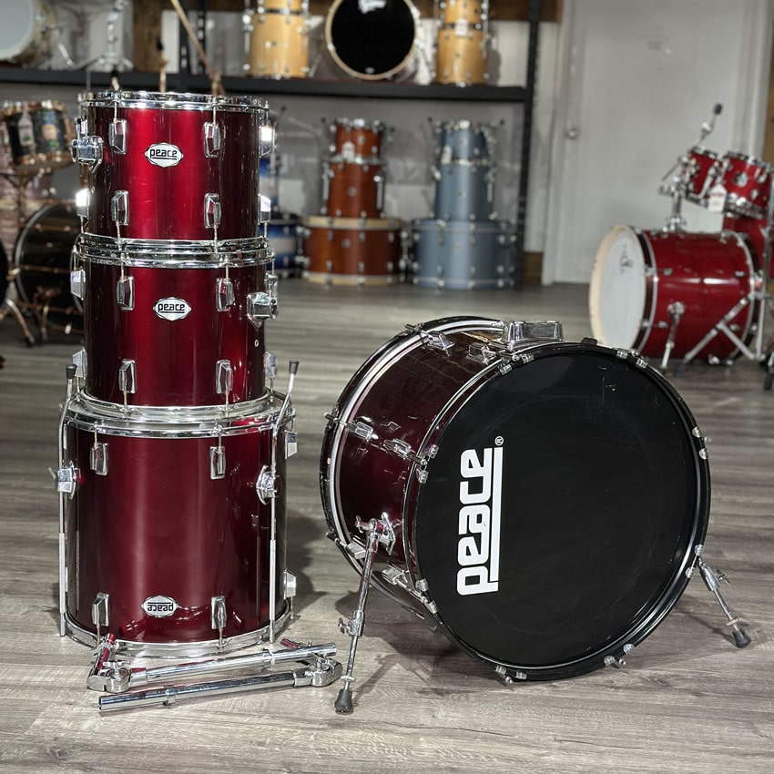Used Peace 4pc Drum Set Cranberry Red - Fair - Drum Center Of Portsmouth