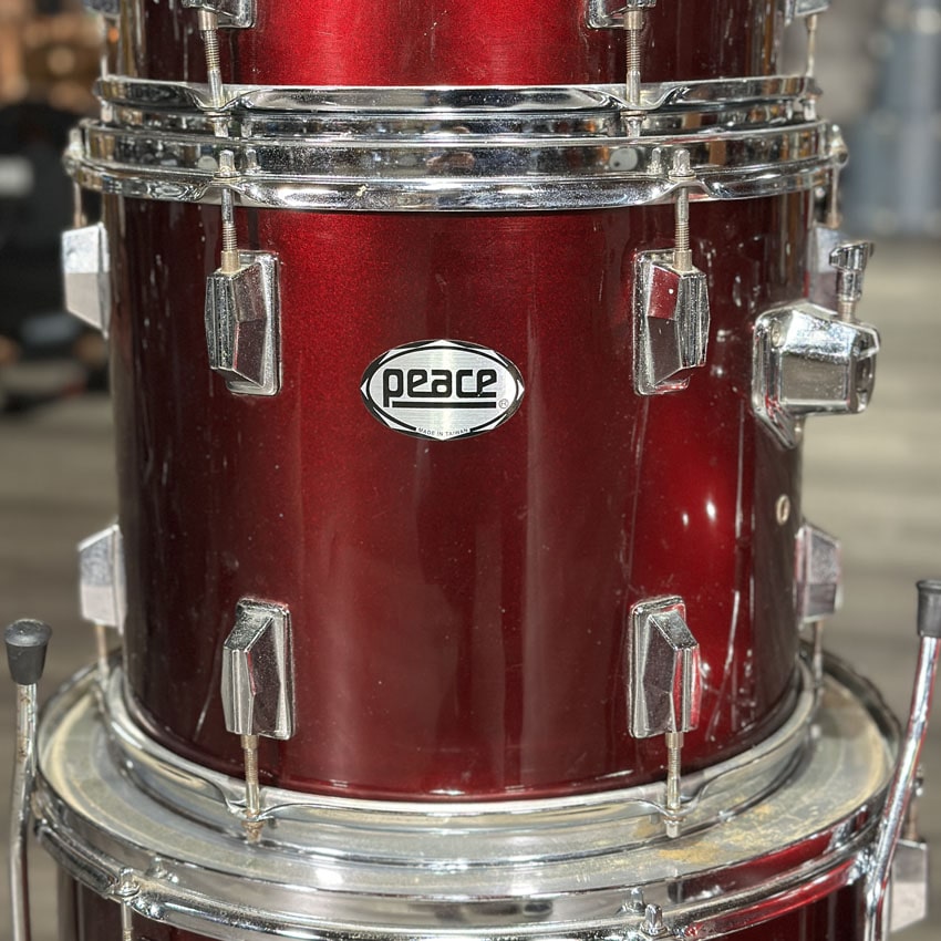 Used Peace 4pc Drum Set Cranberry Red - Fair - Drum Center Of Portsmouth