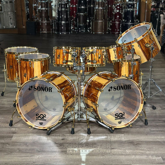 Sonor SQ2 Beech 10pc Drum Set African Marble Gloss - Drum Center Of Portsmouth