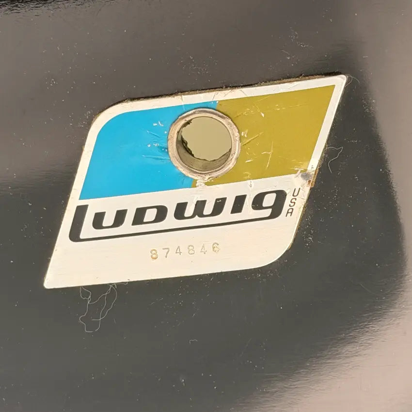 Used Vintage Ludwig 3-Ply Tom 13x9 Black w/White Interior - Fair - Drum Center Of Portsmouth