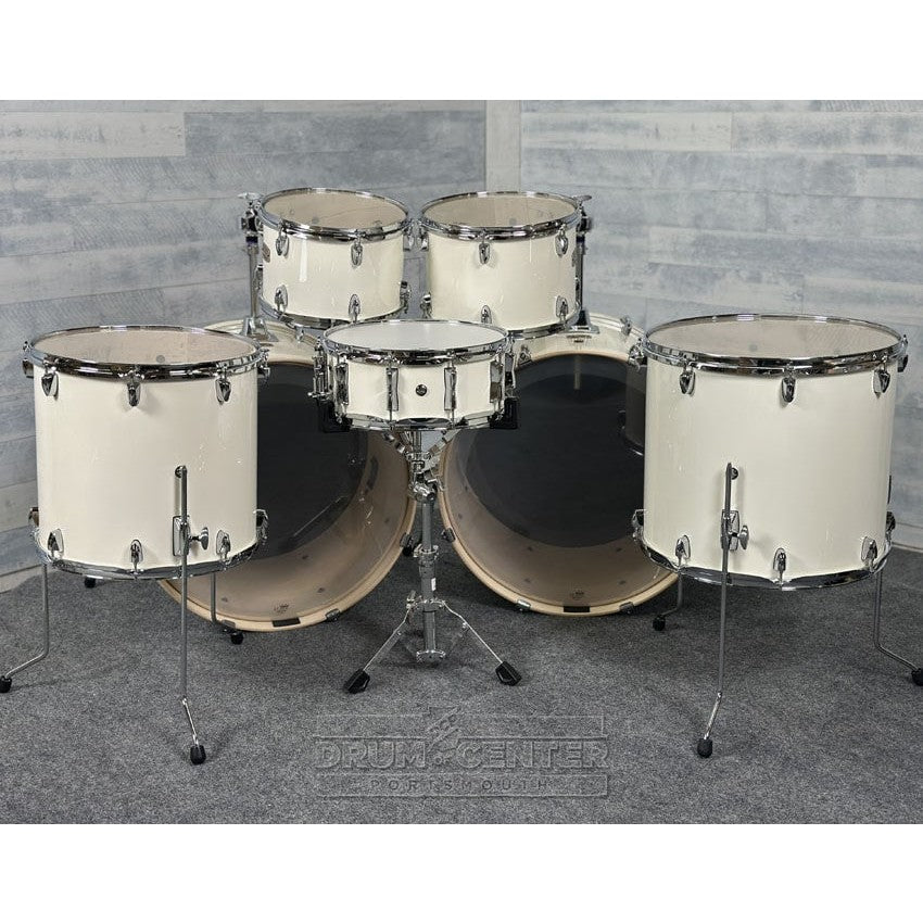 Yamaha Stage Custom Birch 7pc Drum Set (24" Double Bass) Classic White - Drum Center Of Portsmouth