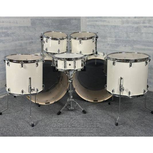 Yamaha Stage Custom Birch 7pc Drum Set (24" Double Bass) Classic White - Drum Center Of Portsmouth