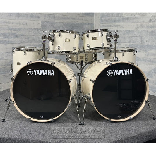 Yamaha Stage Custom Birch 7pc Drum Set (24" Double Bass) Classic White - Drum Center Of Portsmouth