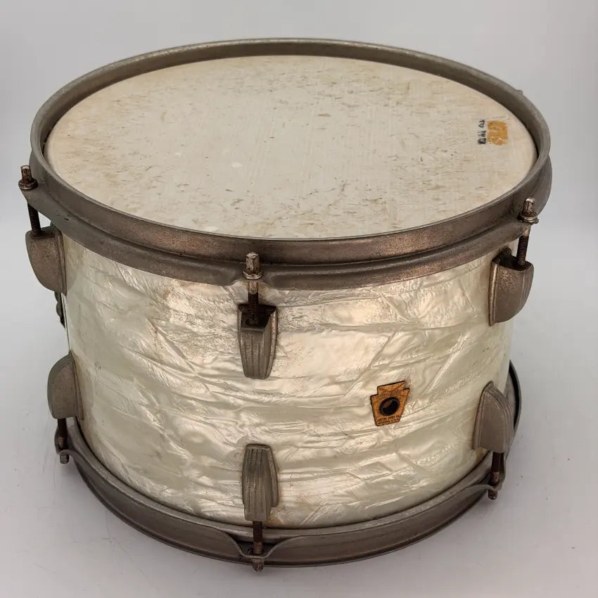 Used Vintage Ludwig Tom 12x8 White Marine Pearl - Good - Drum Center Of Portsmouth