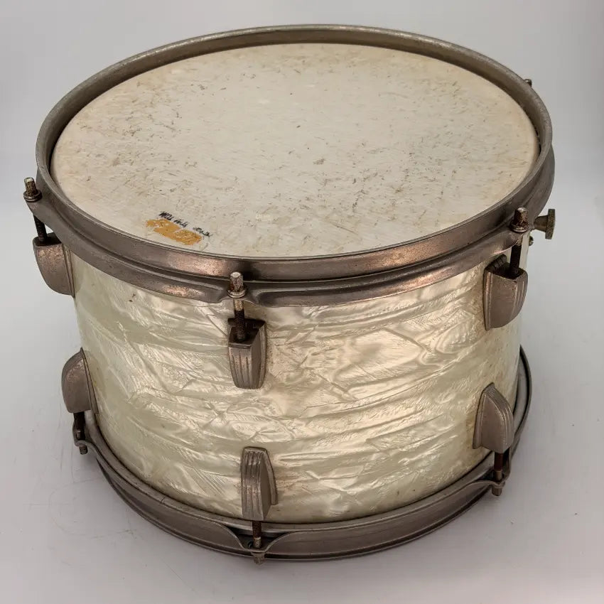 Used Vintage Ludwig Tom 12x8 White Marine Pearl - Good - Drum Center Of Portsmouth