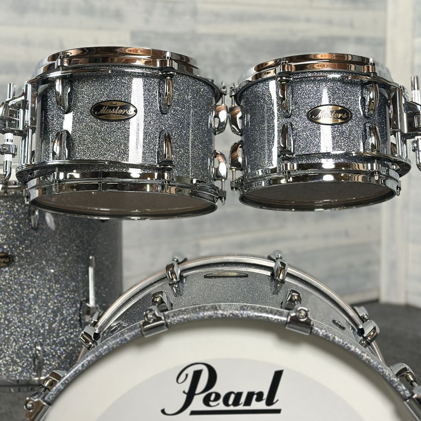 Used Pearl Masters Maple/Gum 4pc Drum Set Crystal Rain - Excellent - Drum Center Of Portsmouth