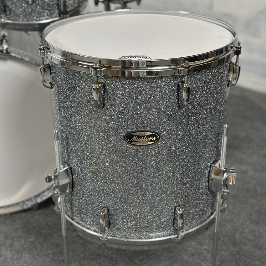 Used Pearl Masters Maple/Gum 4pc Drum Set Crystal Rain - Excellent - Drum Center Of Portsmouth