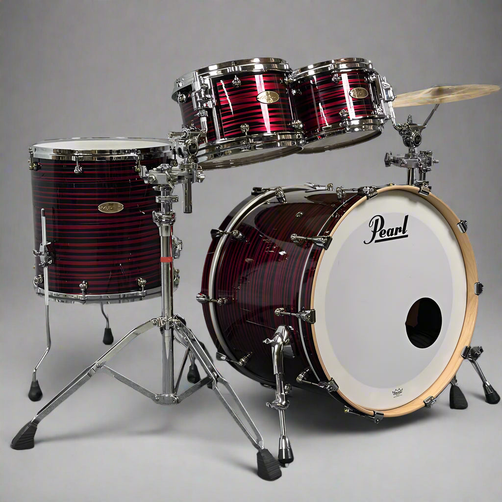 Used Pearl Reference One 4pc Drum Set Red Oyster Swirl - Excellent - Drum Center Of Portsmouth