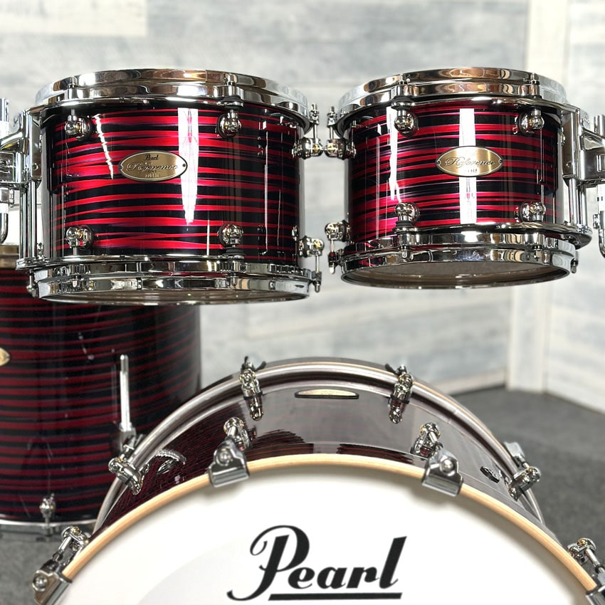 Used Pearl Reference One 4pc Drum Set Red Oyster Swirl - Excellent - Drum Center Of Portsmouth