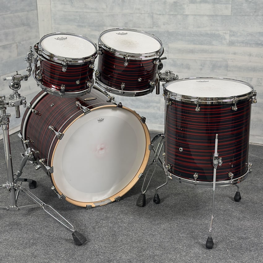 Used Pearl Reference One 4pc Drum Set Red Oyster Swirl - Excellent - Drum Center Of Portsmouth