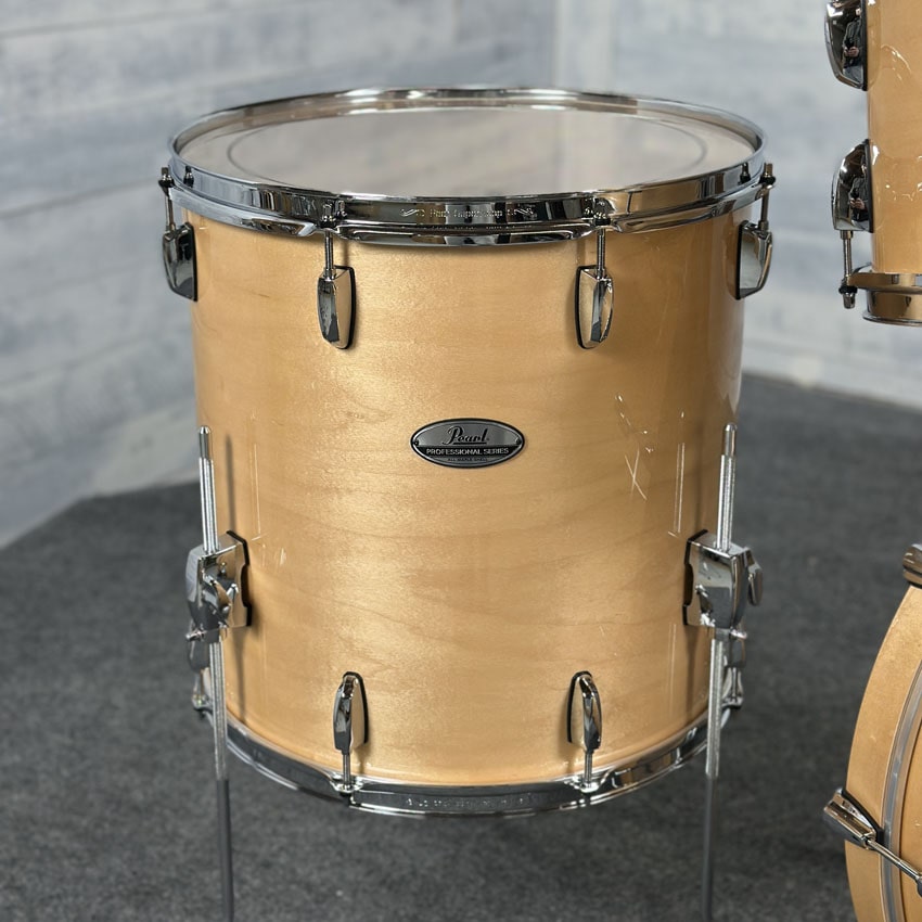 Used Pearl Professional Maple 4pc Drum Set Natural Maple - Excellent - Drum Center Of Portsmouth