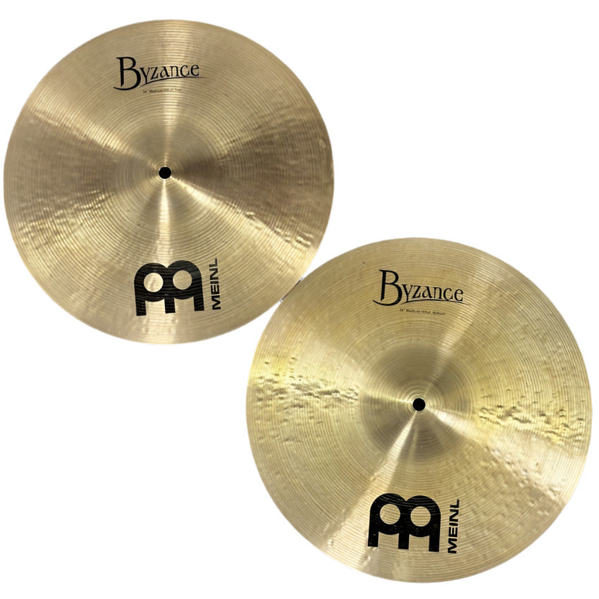 Used Meinl Byzance Traditional Hi Hat Cymbals 14" - Very Good - Drum Center Of Portsmouth