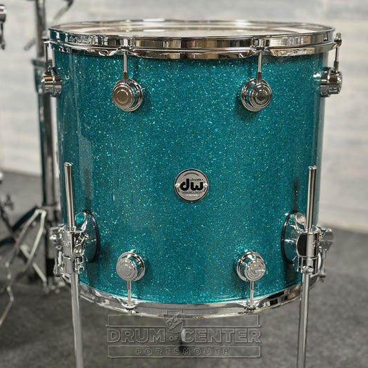 DW Collectors Maple 4pc Drum Set Teal Glass - Drum Center Of Portsmouth