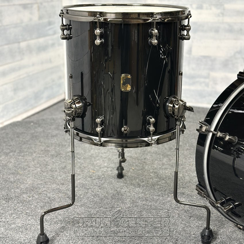 Mapex Black Panther Design Lab Cherry Bomb 3pc Drum Set Piano Black - Drum Center Of Portsmouth