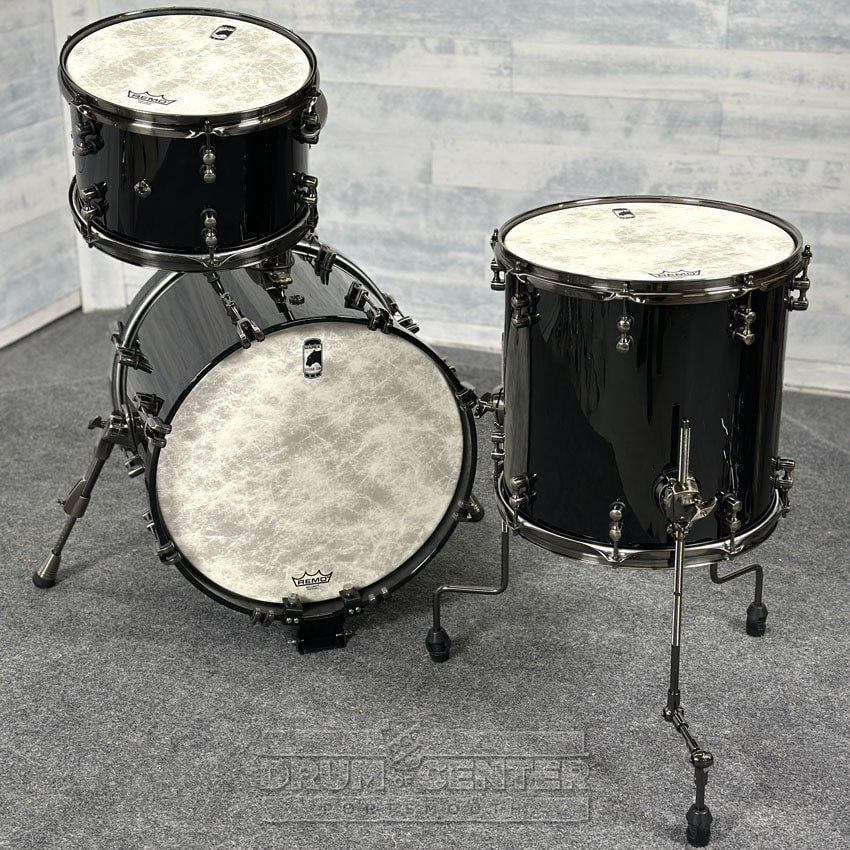 Mapex Black Panther Design Lab Cherry Bomb 3pc Drum Set Piano Black - Drum Center Of Portsmouth