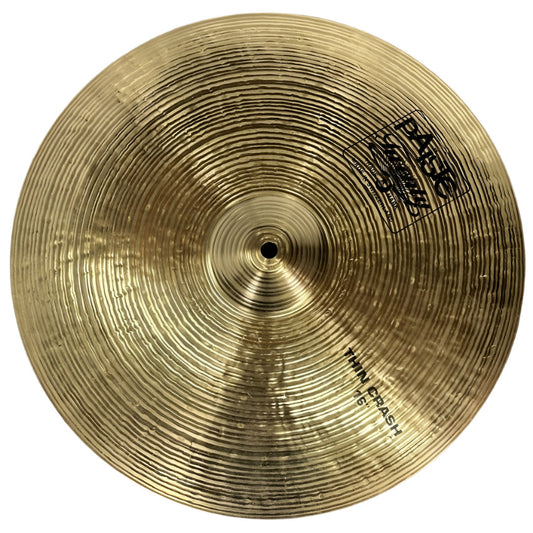 Used Paiste Twenty Thin Crash Cymbal 16" - Good - Drum Center Of Portsmouth