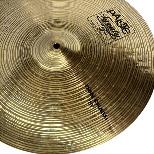Used Paiste Twenty Thin Crash Cymbal 16" - Good - Drum Center Of Portsmouth