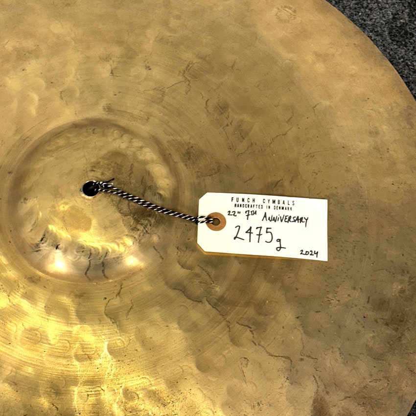 Used Funch 7th Anniversary Ride Cymbal 22" 2475 grams - Excellent - Drum Center Of Portsmouth