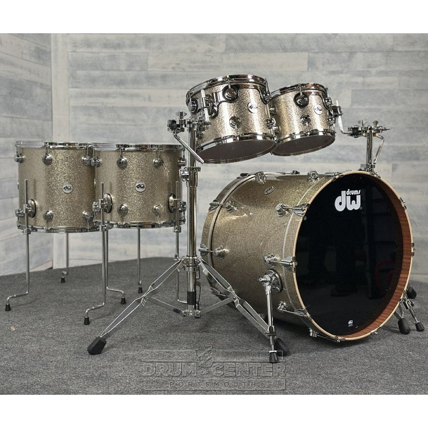 DW Collectors Maple/Mahogany 5pc Drum Set Nickel Sparkle Glass - Drum Center Of Portsmouth