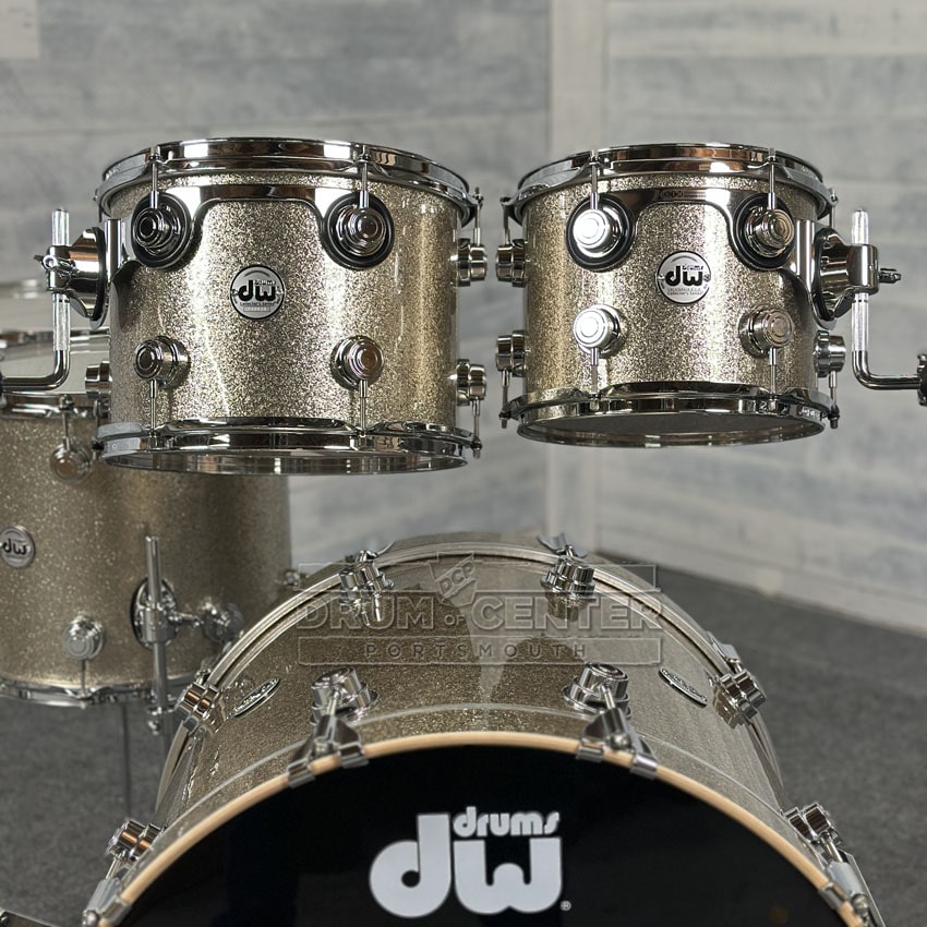 DW Collectors Maple/Mahogany 5pc Drum Set Nickel Sparkle Glass - Drum Center Of Portsmouth