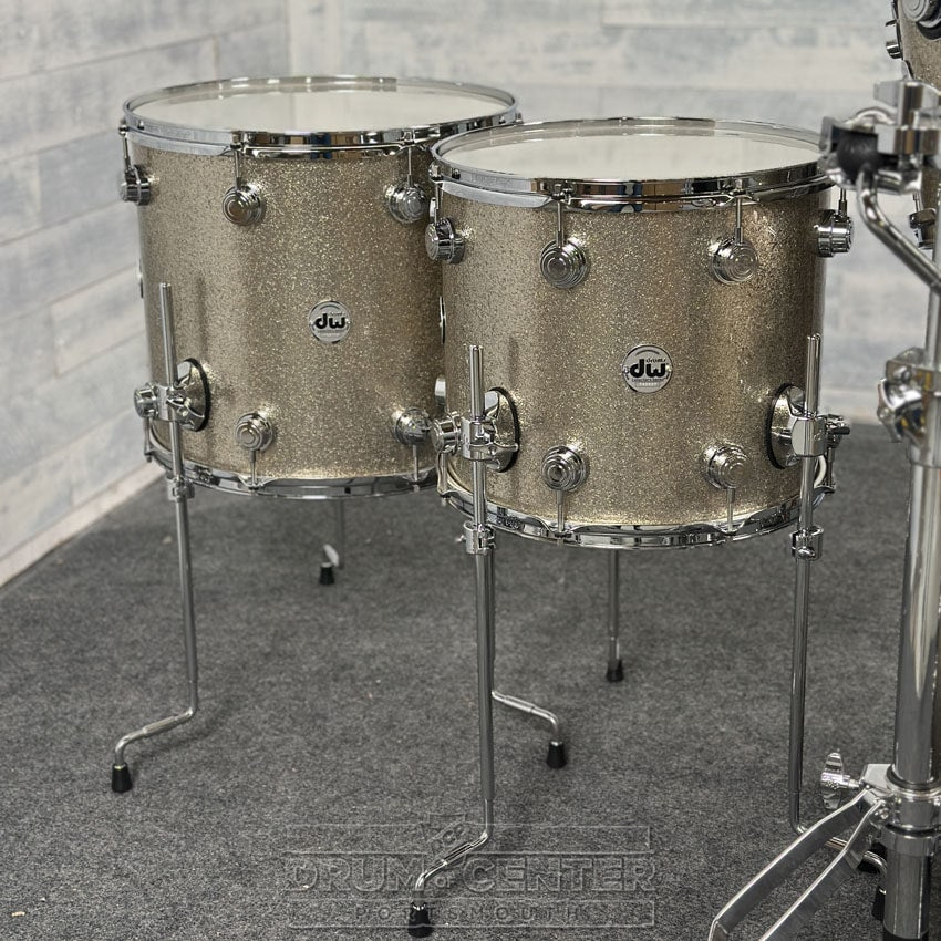 DW Collectors Maple/Mahogany 5pc Drum Set Nickel Sparkle Glass - Drum Center Of Portsmouth