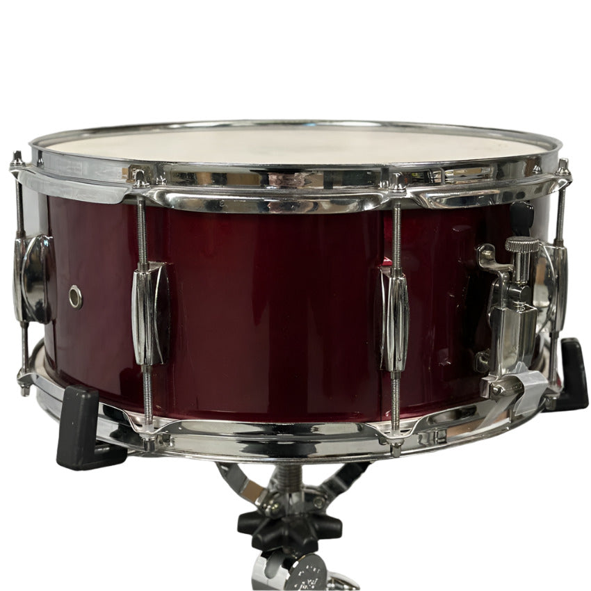 Used Ludwig Accent CS Snare Drum 14x6.5 Cranberry Red - Good - Drum Center Of Portsmouth