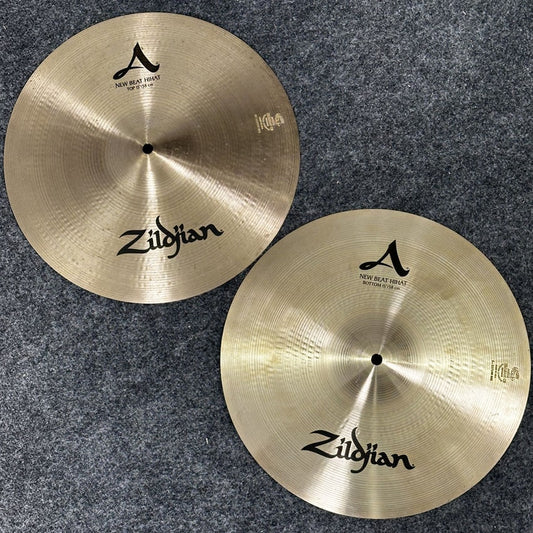 Used Zildjian A New Beat Hi Hat Cymbals 15" - Very Good - Drum Center Of Portsmouth