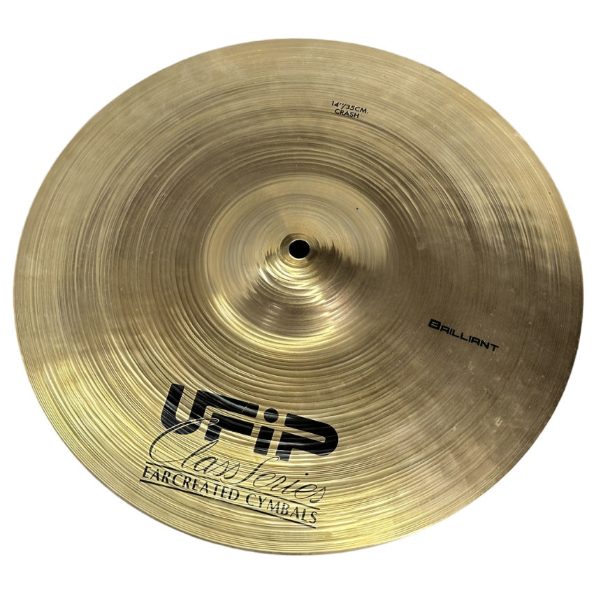 Used UFIP Class Brilliant Crash Cymbal 14" 696 grams - Good - Drum Center Of Portsmouth