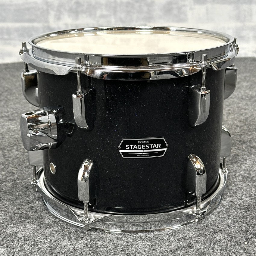 Used Tama Stagestar Rack Tom 10x8 Black Night Sparkle - Very Good - Drum Center Of Portsmouth