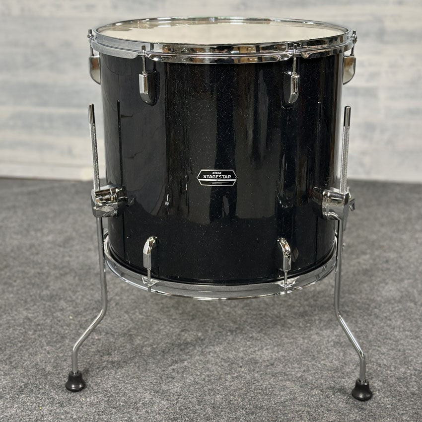 Used Tama Stagestar Floor Tom 16x15 Black Night Sparkle - Very Good - Drum Center Of Portsmouth