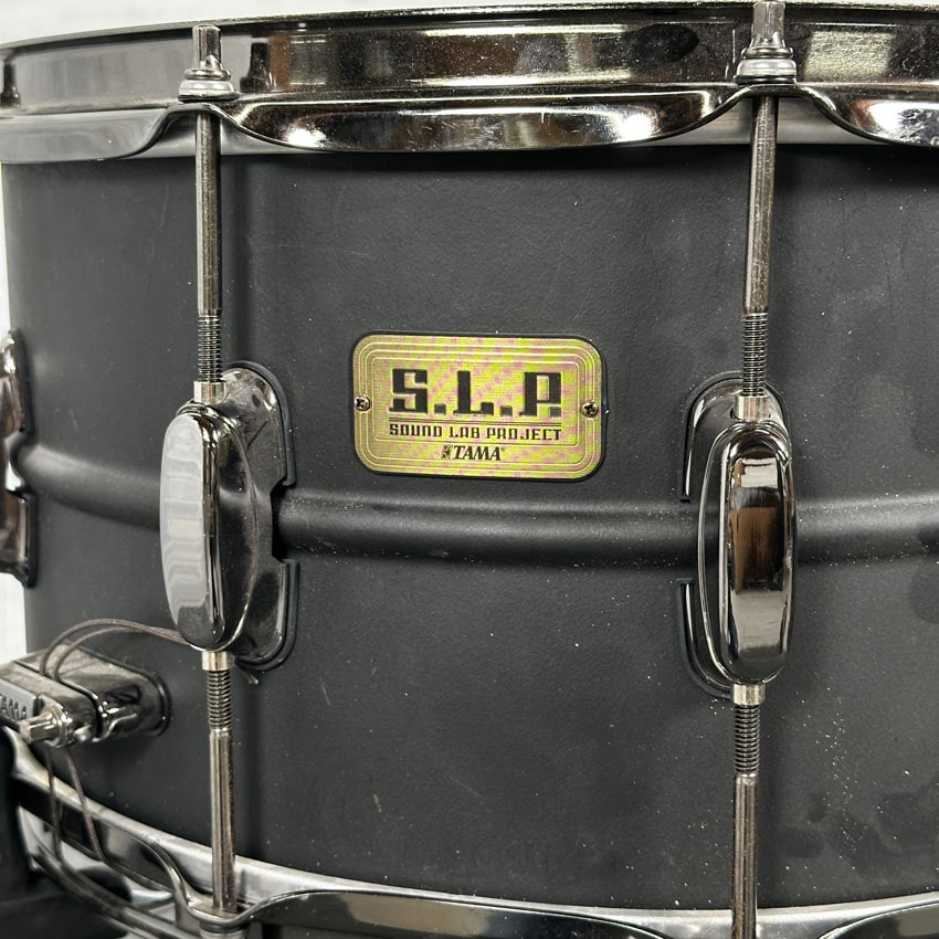 Used Tama SLP Big Black Steel Snare Drum 14x8 - Good - Drum Center Of Portsmouth
