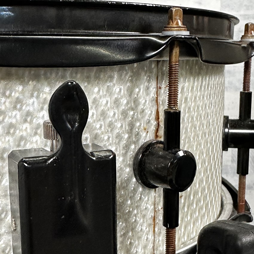 Used Spaun Snare Drum 14x6 White Holographic - Good - Drum Center Of Portsmouth