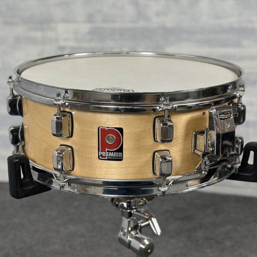 Used Premier Snare Drum 14x5.5 Natural Lacquer - Fair - Drum Center Of Portsmouth