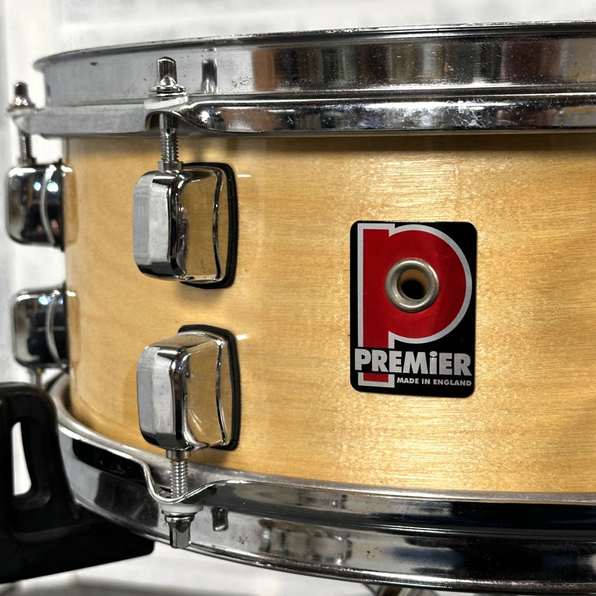 Used Premier Snare Drum 14x5.5 Natural Lacquer - Fair - Drum Center Of Portsmouth
