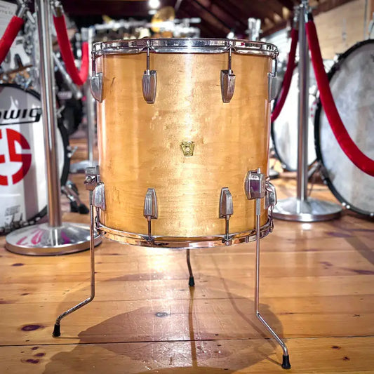 Used Vintage Ludwig Floor Tom 16x16 Refinished Natural - Fair - Drum Center Of Portsmouth