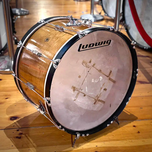 Used Vintage WFL Bass Drum 22x14 Refinished Natural - Fair - Drum Center Of Portsmouth