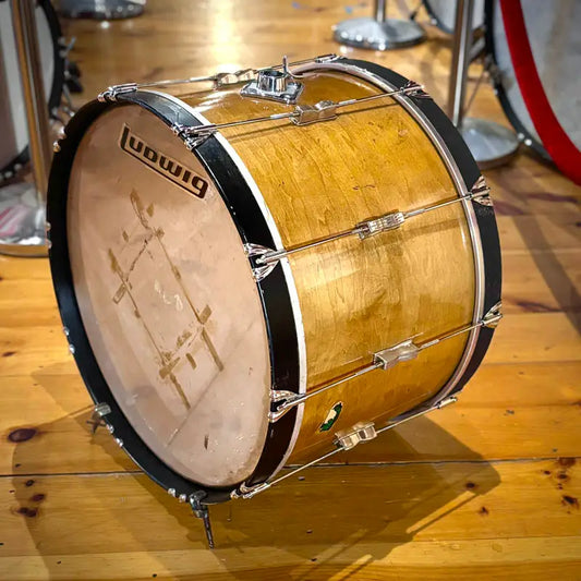 Used Vintage WFL Bass Drum 22x14 Refinished Natural - Fair - Drum Center Of Portsmouth