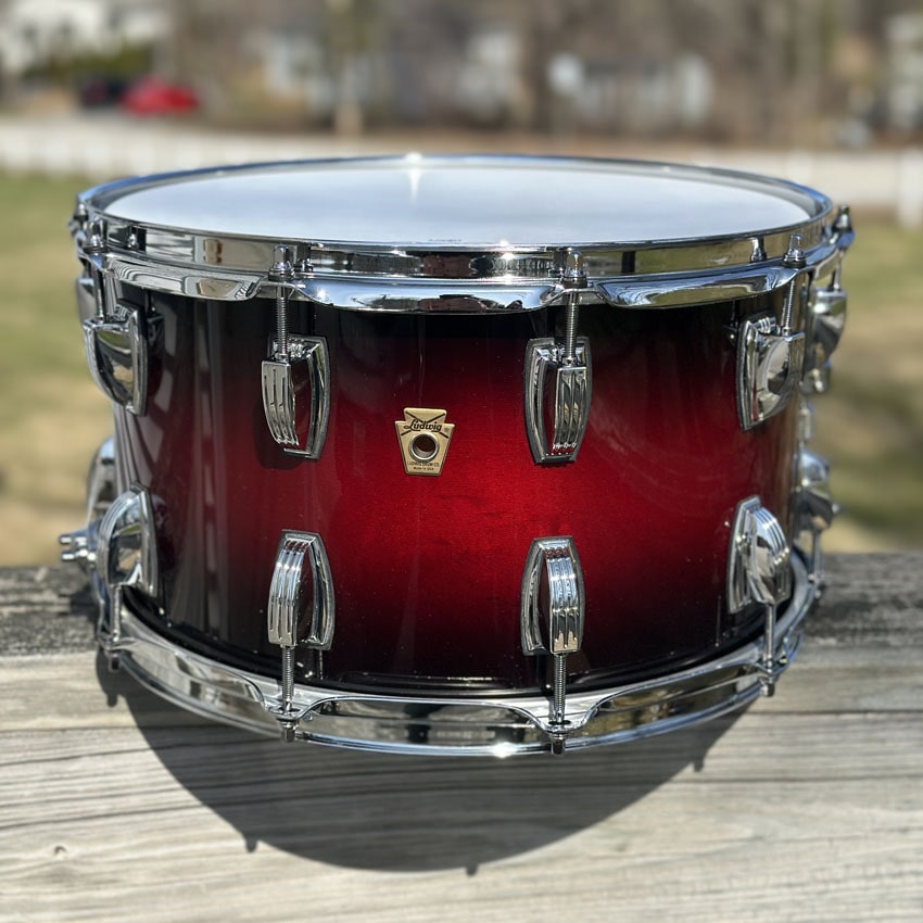 Ludwig Legacy Exotic Snare Drum 14x8 Natural Red Burst B-STOCK - Drum Center Of Portsmouth