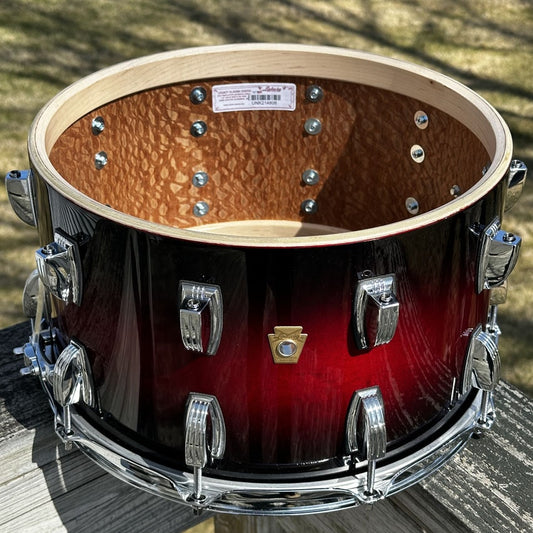 Ludwig Legacy Exotic Snare Drum 14x8 Natural Red Burst B-STOCK - Drum Center Of Portsmouth