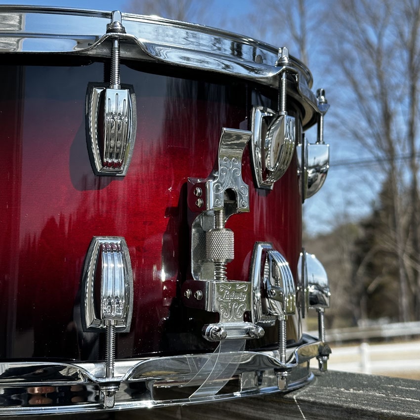 Ludwig Legacy Exotic Snare Drum 14x8 Natural Red Burst B-STOCK - Drum Center Of Portsmouth