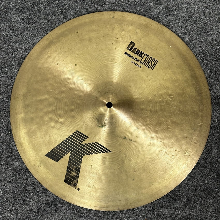 Used Zildjian K Dark Medium Thin Crash Cymbal 17" - Good - Drum Center Of Portsmouth