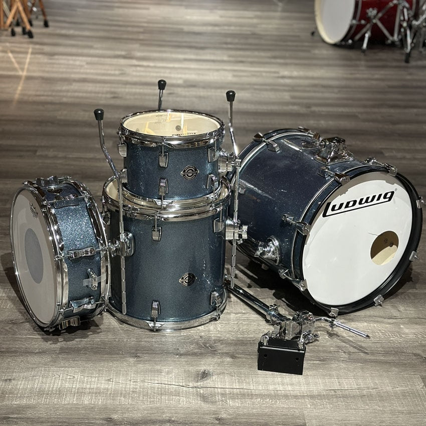 Used Ludwig Breakbeats 4pc Drum Set Silver Sparkle - Good - Drum Center Of Portsmouth
