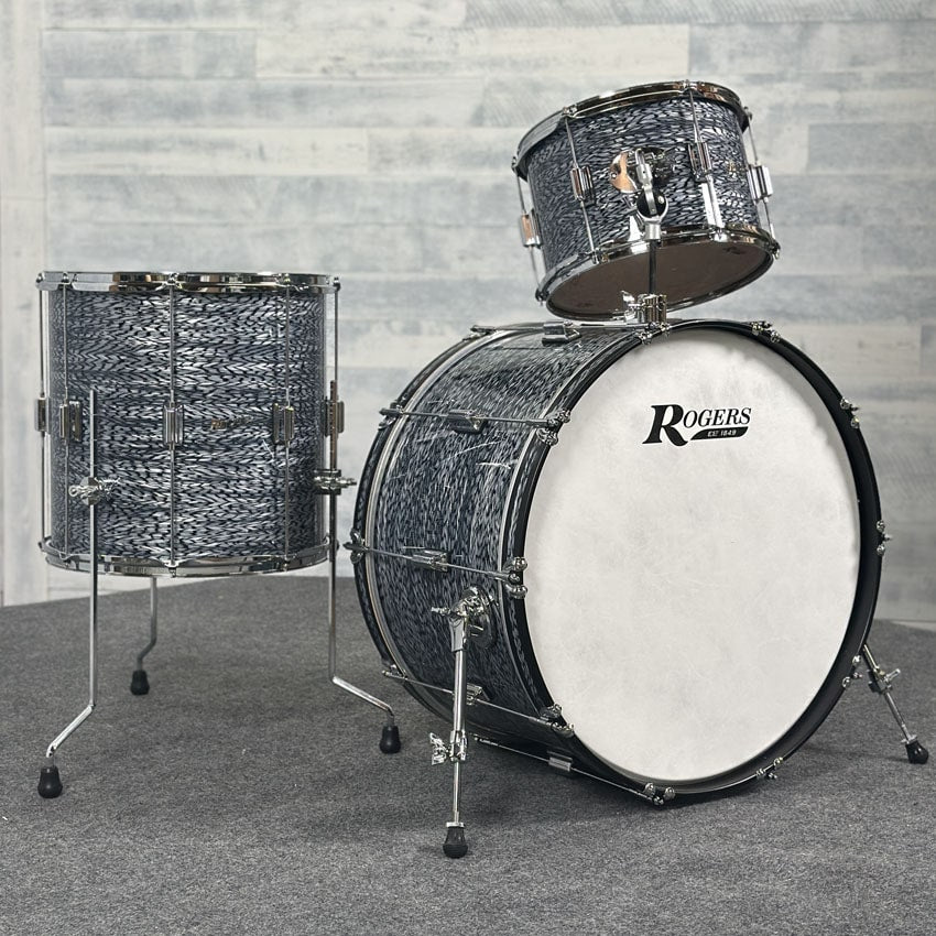 Rogers Tower 3pc Drum Set Sky Blue Onyx - Drum Center Of Portsmouth