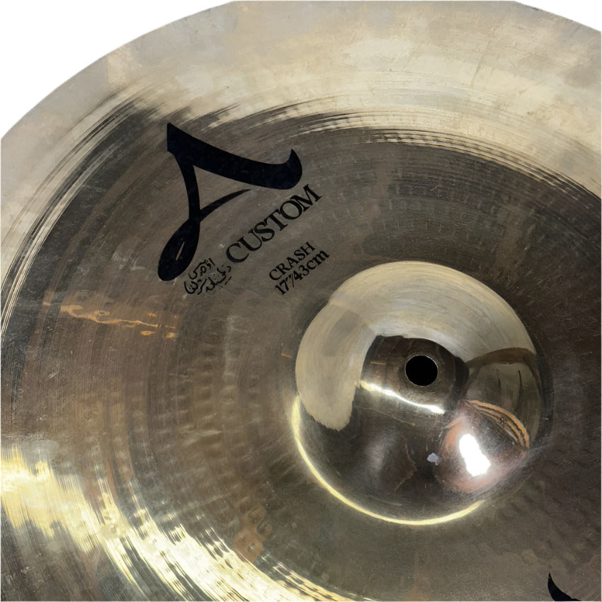 Used Zildjian A Custom Crash Cymbal 17" - Good - Drum Center Of Portsmouth