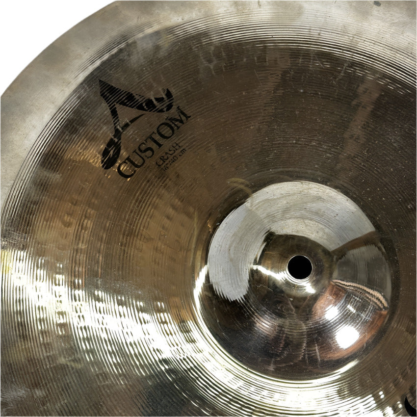 Used Zildjian A Custom Crash Cymbal 16" - Fair - Drum Center Of Portsmouth