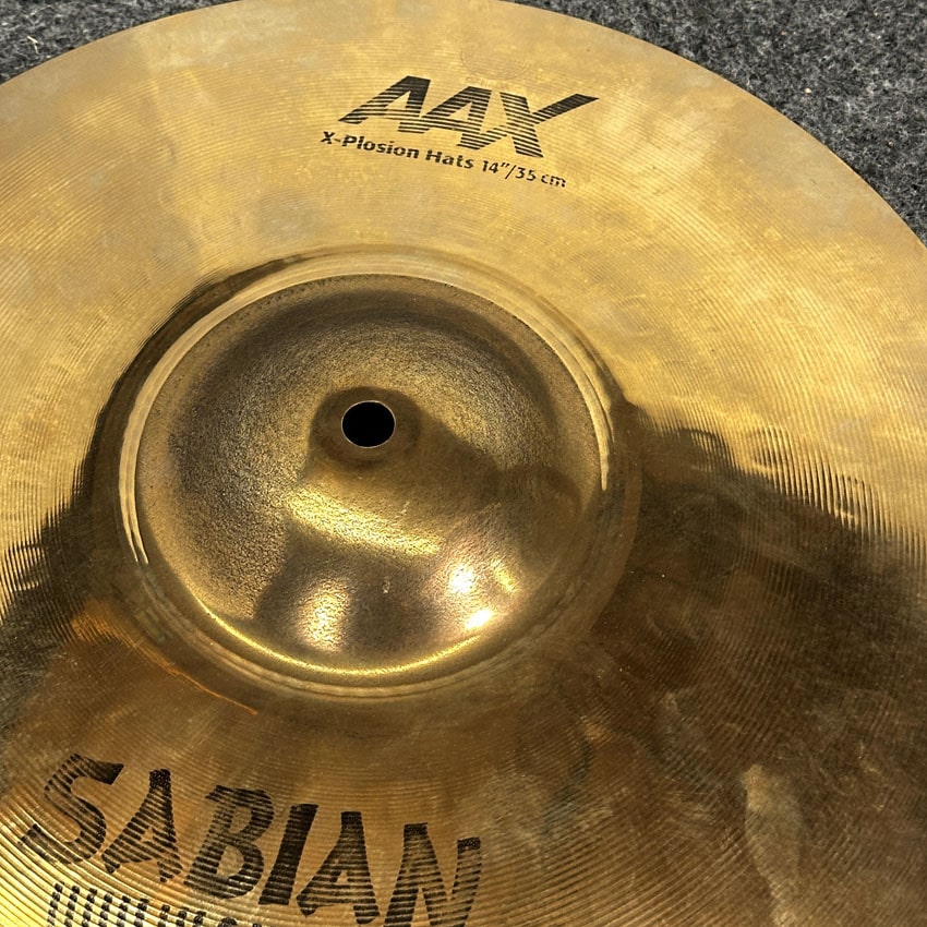 Used Sabian AAX X-Plosion Hi Hat Cymbals 14" Brilliant - Very Good - Drum Center Of Portsmouth