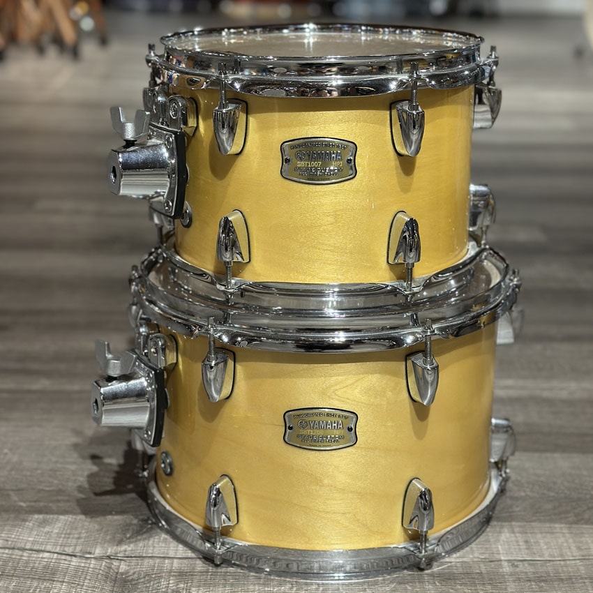 Used Yamaha Stage Custom 5pc Drum Set Natural Wood - Good - Drum Center Of Portsmouth