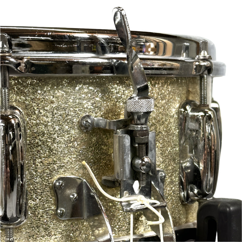 Used Slingerland Gene Krupa Radio King Snare Drum 14x5.5 Silver Sparkle - Good - Drum Center Of Portsmouth